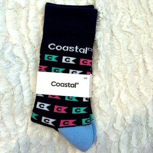 Brand new coastal C flag custom dress socks. One size fits most adult unisex